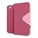 GPL Cellto Apple iPhone 4 iPhone 4S Premium Wallet Case [Dual Magnetic Flap] Diary Cover PU EPI Leather + Life Time Warranty - Hot Pink Baby Pink