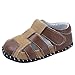 Baby Boys Girls Genuine Leather Soft Bottom Sandals First Walkers Shoes (12.5cm(12-18months), Brown)