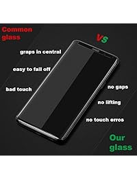 Olesit   Protector de pantalla para Samsung Galaxy S9 (cristal templado, tecnología de dispersión líquida, borde redondo, 2.5D, cristal templado, con luz UV)