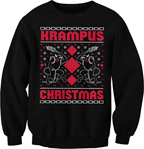 Krampus Christmas - Ugly Christmas Sweater - SWEAT SHIRT - Black, Medium