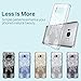 MASCHERI for Galaxy S8 Case,[Zen Series] Scratch Resistant [White Henna Mandala Floral Lace Design] TPU Bumper Transparent Back Panel Hybrid Protective Case Cover for Samsung Galaxy S8 - Clear