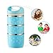 WORTHBUY Bento Lunch Box Stainless Steel Leak Proof Food Storage Containers with Insulated Lunch Bag for Adults and Kids (3-Tier, Gray)