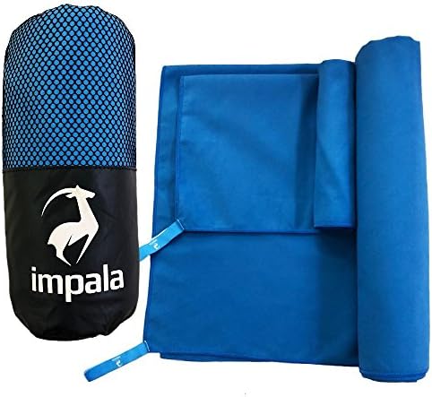 2 Pack Microfiber Super Absorbent Sports Towels Prime+ Gift Flowered Soap - Fast Drying Towel - Large Beach Towel - Travel Beach Towel - Great for Camping, Gym Swimming Pool Yoga Pilates