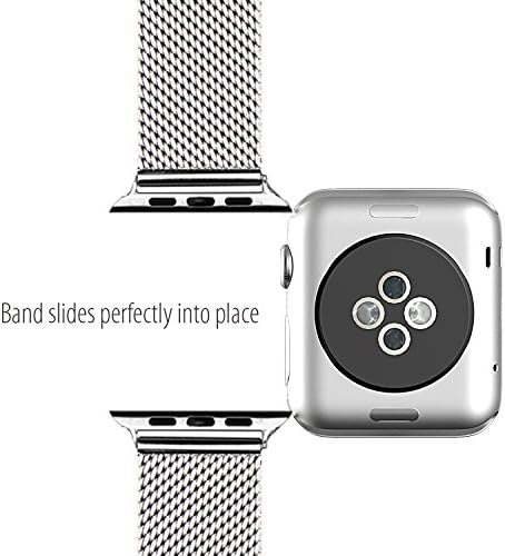 Watch Band W Metal Clasp,Wiiwatch Milanese Loop Stainless Steel Mesh Replacement Strap Wrist Band for Apple Watch & Sport & Edition - 38mm