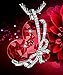QOF ''Red Heart of The Ocean Bowtie Pendant Necklace with Swarovski Crystal