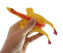2 Large 7" Egg Laying Stretchy Rubber Chicken That