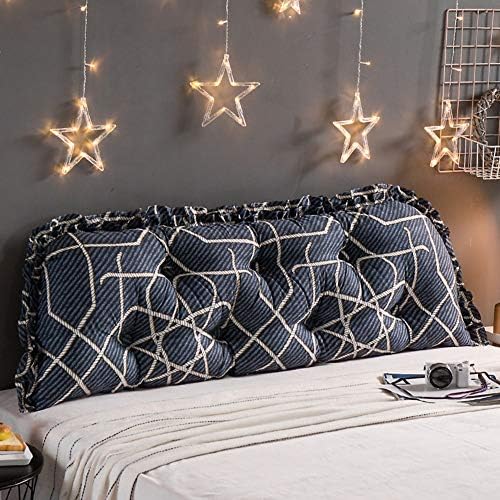 Wgang Korean Version of Cotton Headboard Large Cushion Soft Bag Removable Wash Bed Cotton Large Back Sofa Long Pillow Bed Back (Color : C, Size : 180cm)