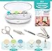 Qvene USA | Pro Baby Nail File | Electric Baby Nail Trimmer - Includes 4pc Baby Nail Clipper Kit Baby Nail Trimmer - Baby Registry - Newborn Babies