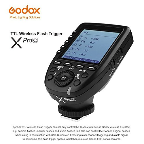 GODOX XProC Wireless Flash Trigger for Canon Camera, 2.4G X System
