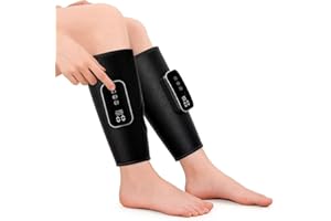 DermoPrime Leg Massager to Relax Muscles and Relieve Fatigue - Calf Massager with Heat, 3 Modes, Adjustable Size, Led Display