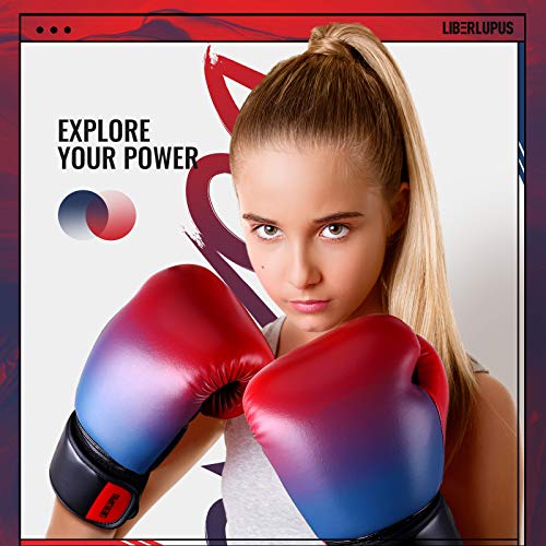 Liberlupus Youth Boxing Gloves for Ages 1018, 8oz & 10oz Teens Boxing Training Gloves with