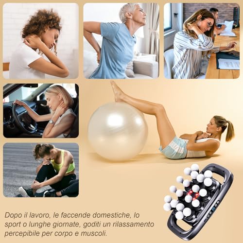 20 Head Massage Gun 3 Modes & 30 Speed - Deep Tissue Percussion Massager for Sports, Muscle Recovery and Large Muscle Groups