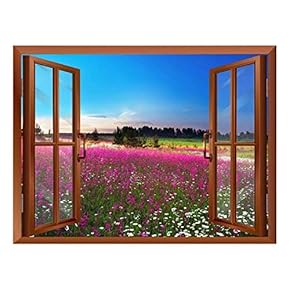 Sunrise Over a Blossoming Field Removable Wall Sticker/Wall Mural - 24"x32"