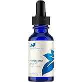 Pharmaceutical Grade Methylene Blue Drops - Pure Methylene Blue 1% in Reverse Osmosis Water Solution for Brain & Cellular Health Support - Formaldehyde & Alcohol-Free - Made in cGMP Facility (Single)