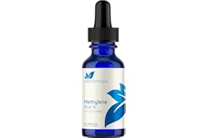 CLEAR FORMULAS Pharmaceutical Grade Methylene Blue Drops - Pure Methylene Blue 1% in Reverse Osmosis Water Solution for Brain & Cellular Health Support - Formaldehyde & Alcohol-Free - Made in cGMP Facility (2 Fl Oz)
