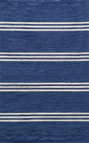 Momeni Rugs Veranda Collection, Contemporary Indoor & Outdoor Area Rug, Easy to Clean, UV protected & Fade Resistant, 2' x 3', Maritime Blue