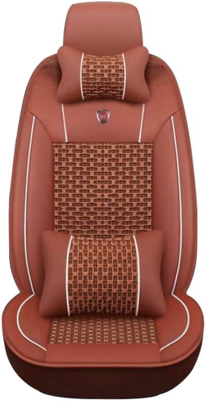 HRFHLHY 5-seat/headrest/waist pad/car seat cover Compatible with Mitsubishi series: LANGER, GALANT, GRANDIS, OUTLANDER, PAJERO, ZINGER,Brass,PAJERO