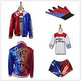 Suicide Squad Harley Quinn Costume Outfit Set, Halloween Cosplay Costume Playset - Style B,Size L