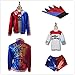 Suicide Squad Harley Quinn Costume Outfit Set, Halloween Cosplay Costume Playset - Style B,Size L