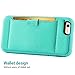 ZVE Wallet Case for Apple iPhone 6s and iPhone 6, 4.7 inch, Slim Leather Wallet Case with Credit Card Holder Slot Pocket Protective Case Cover for Apple iPhone 6 / 6s - Mint Green