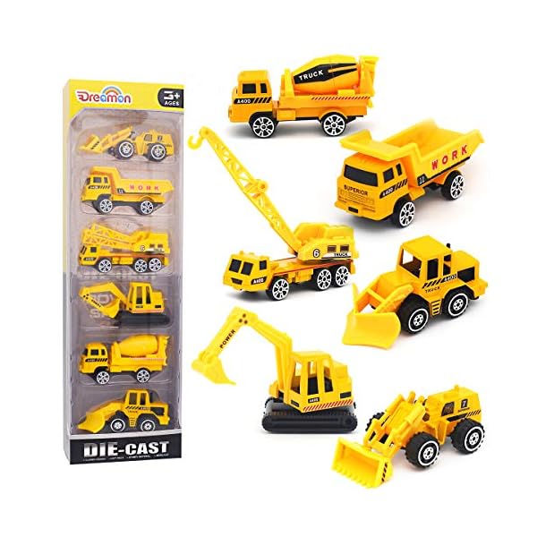 Alloy Engineering Truck Mini Pocket Size Construction Models Play Vehicles Toy Party Favors Cake Decorations Topper…