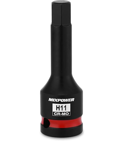 JEUCLEL 11mm Hex Impact Bit Socket, H11 1/2-Inch Impact Drive