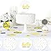 Big Dot of Happiness Hello Little One - Yellow and Gray - Neutral Baby Shower Giant Circle Confetti - Party Decorations - Large Confetti - 27 Count