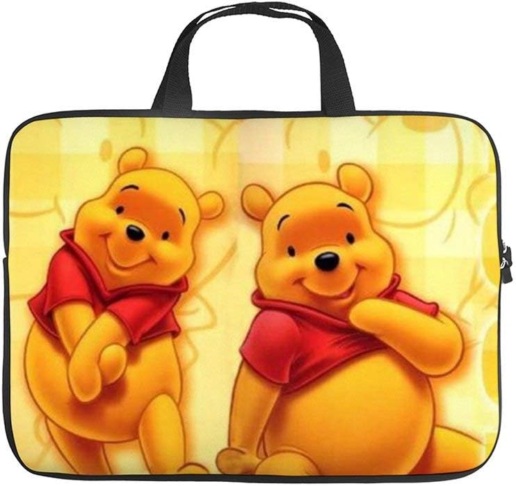Winnie The Pooh Laptop Bag Protective Case Tote Notebook Computer Pocket Case Carrying Zipper Bag 10-17 Inch