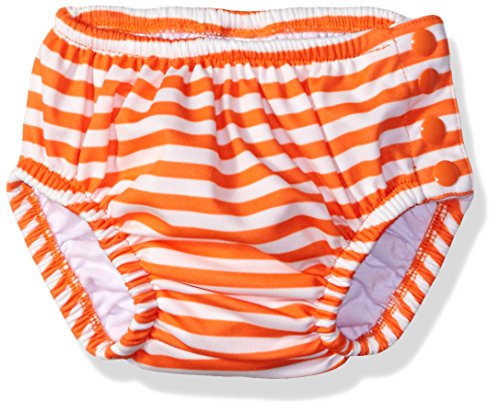 Kiko & Max Baby Boys' absorbant Reusable Swim Diaper, Monkey (Orange), L