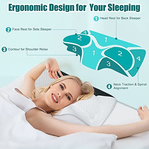 Ansontop Cervical Memory Foam Pillow, Cervical Pillows for Neck