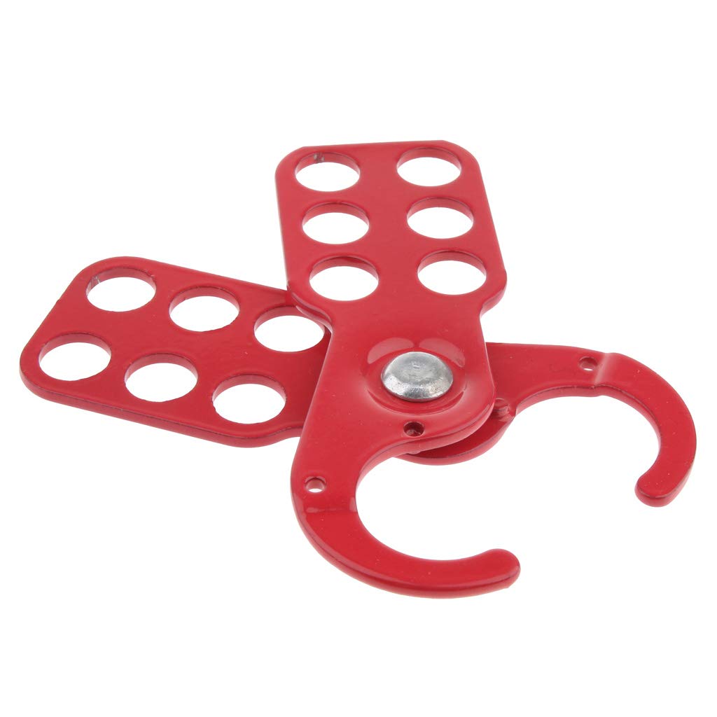 Lockout Tagout Hasp with PE Coated Handle, Holds Up to 6 Padlocks, 1.5