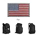 2 pieces Tactical USA Flag Patch -Subdued Silver- American Flag Embroidered Red Border US United States of America Military Uniform Emblem Patches