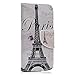 iPod Touch 6 Case, iPod Touch 5 Wallet Case - Mavis's Diary Premium PU Leather with Magnetic Clasp Card Holders Flip Cover for Apple iPod Touch 5th & 6th Generation - Eiffel Tower
