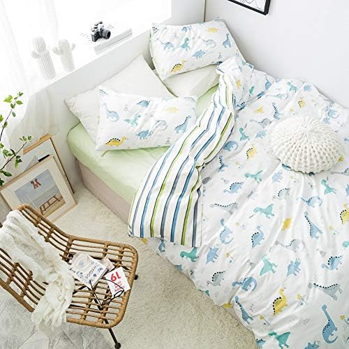 Trasign カートゥーン 子供用 掛け布団カバーセット コットン かわいいプリント 掛け布団カバー 男の子 女の子 ジッパー開閉 Twin 86 X68 ホワイト Tr0312t6 Pasadenahc Com