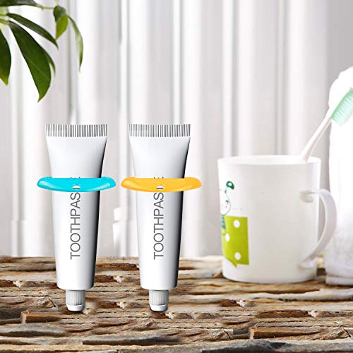 Tanlee 10 Pieces Toothpaste Tube Squeezer Toothpaste Clips Extruders Toothpaste Tube Cleanser Dispenser, 5 Colors