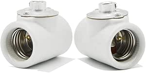 Dual Bulb Socket, Medium Base E26 Double Light Fixture Socket,Screw