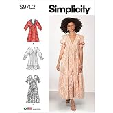 Simplicity S9702 Women's V-Neck Empire Dress Sewing Pattern, Sizes 8-16