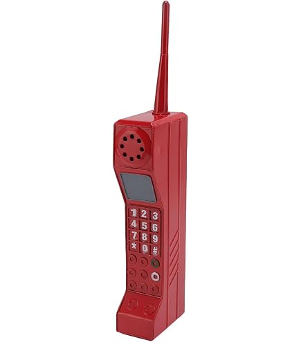 Smiffys Aufblasbares Retro-Handy – Schwarz, 76 Cm Lang, Packung Mit 2 Stück, Für 90er Party & Kostüm