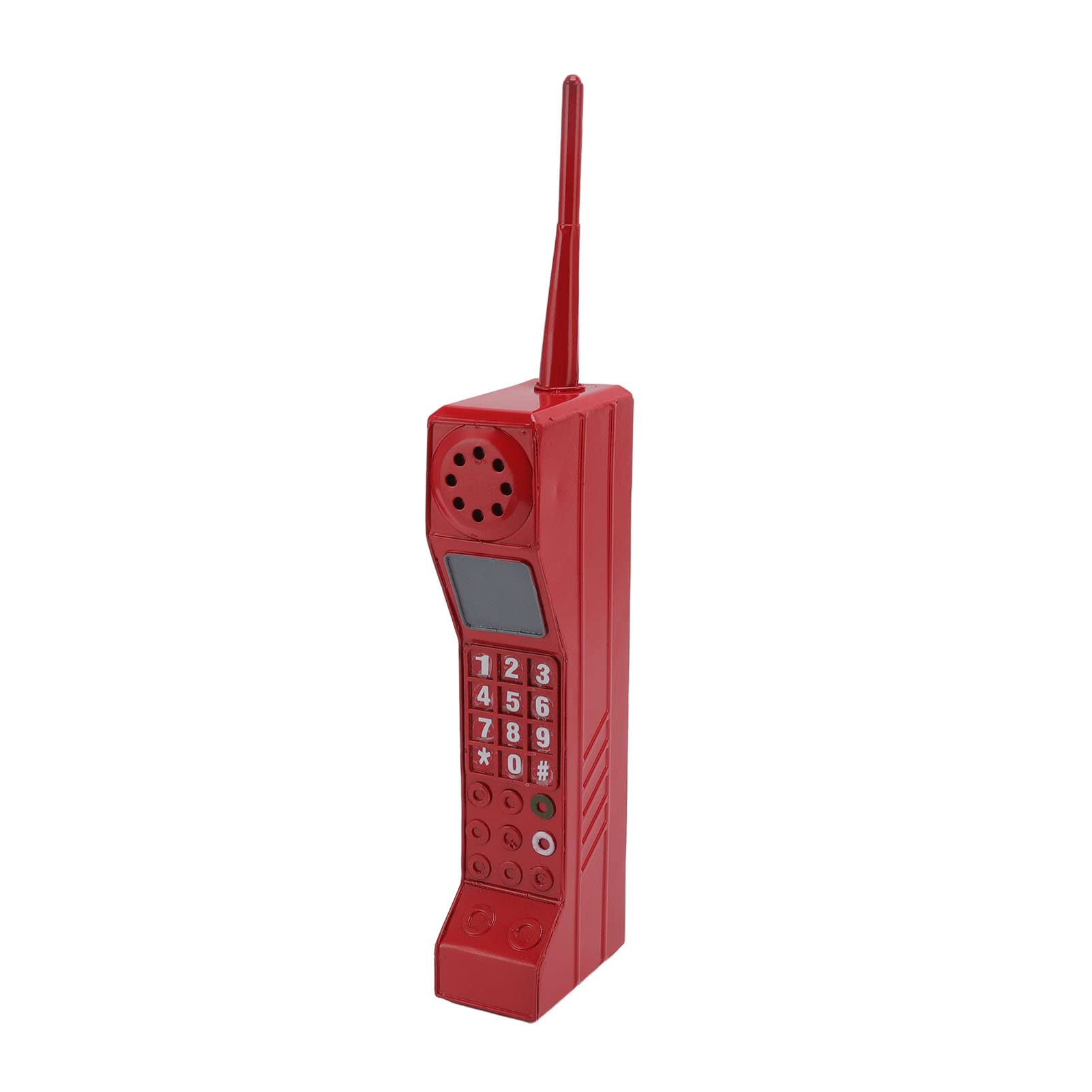 Photo 1 of Lwuey Retro Brick Cell Phone Ornament, 90s Phone Prop Old Fashioned Portable Shooting Props Vintage Brick Decor Iron Vivid Cellphone Model for Photography Movie Scene Home Desktop Decoration(Red)