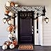 2 Pack Vintage Halloween Decorations Indoor Black Lace Runner Spiderweb Fireplace Mantle Scarf Cover - Holloween Home Décor Cobweb Bat Valance - Window Door Wall Porch Decorations - Party Accessories