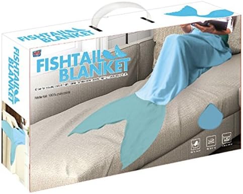 Great Inno Fishtail Blanket- (AQUA W/SEAGREEN FIN)