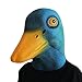 LarpGears Deluxe Novelty Halloween Costume Latex Blue Duck Animal Mallard Mask Adult Size