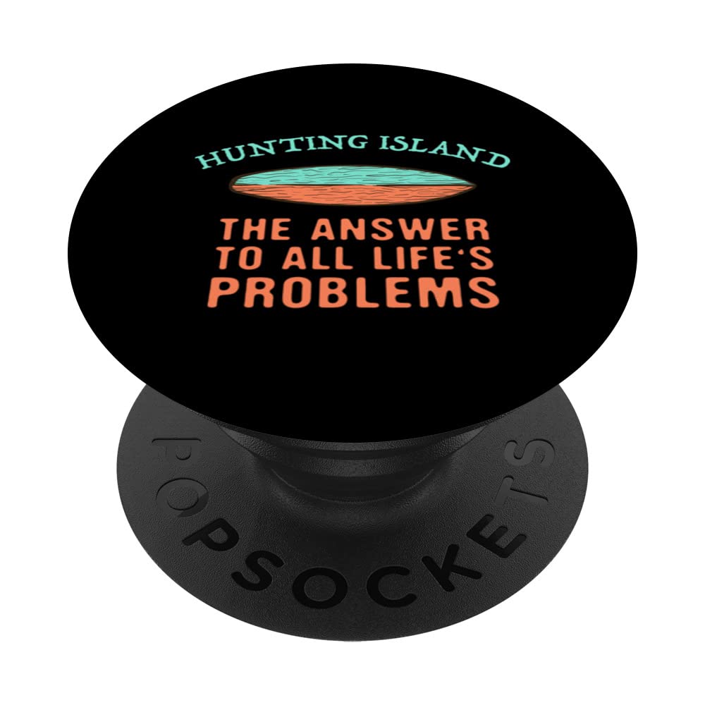 Hunting Island Answer To All Life's Problems Surfing Summer PopSockets Swappable PopGrip