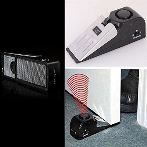 Wireless Vibration Triggered Home Wedge Shaped Stopper Alert Security System Door Stop Alarm Block Blocking System by Cyclamen9