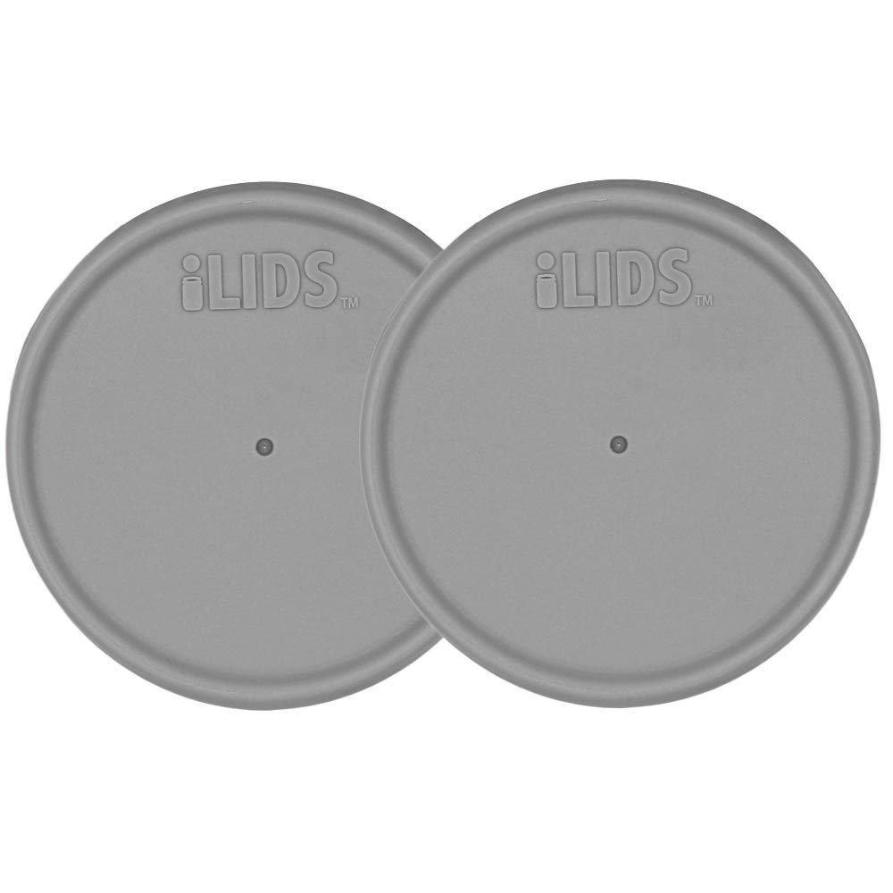 iLIDS PL1058 SL-R-GRY2 Mason Jar Lid, 2 Pack, Grey