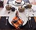 DII Buffalo Check Collection, Classic Farmhouse Tabletop Set, Napkin Set, 20x20, Orange & Black, 6 Piece