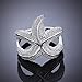 Happy Gogou Fashion 925 Silver Plated Jewelry Chic Curvy Starfish Lovely Party Ring Size 7 8 (7)