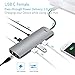 Tikko USB C Hub, USB C Adapter with Type C Charging Port, 3.5mm Audio/Mic 2in1, 4K HDMI, USB 3.0 SD/TF, 3 USB 3.0 Ports,1000M Ethernet Port, for MacBook Pro 2015/2016,Chromebook & More USB C Devices
