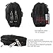 VIIGER Horizontal Nylon Dual Phone Holster Case Slim Cellphone Belt Pouch Belt Case Holder Men Smartphone Belt Loop Pouch Bag with Clip 2 Zipper Pockets Compatible With iPhone 12 Mini/12/12 Pro, black
