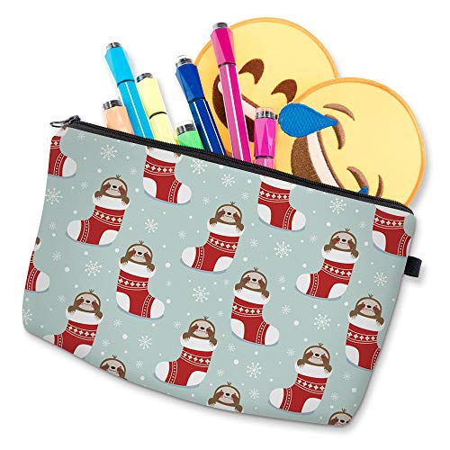 Cosmetic Bag for Women, Makeup Bag Waterproof Travel Organizer Fashion Cute Gifts Present for Women Girl(Stocking Sloth) 6 Cosmetic Bag for Women, Makeup Bag Waterproof Travel Organizer Fashion Cute Gifts Present for Women Girl(Stocking Sloth)
